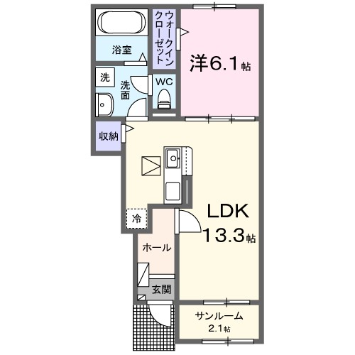 葉月 105号室 間取り
