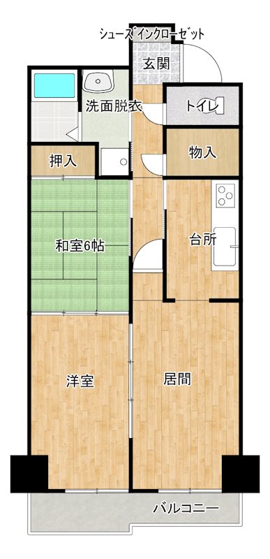 サーパス中須賀 1207号室 間取り