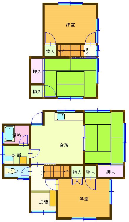 安永貸家(北久米）  間取り