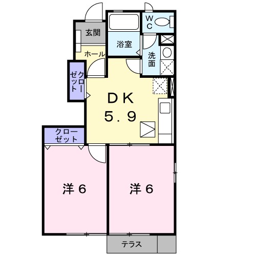 コンフォートＡ 101号室 間取り