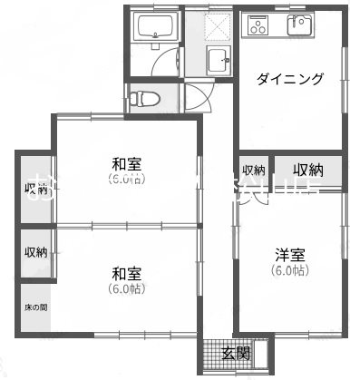 北方借家１ 間取り