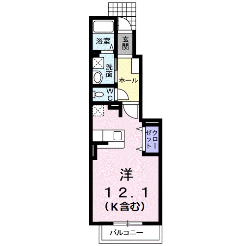中村ハイツ　ミレ 102号室 間取り