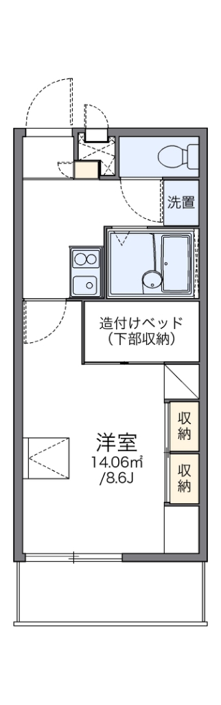 レオパレスＩＭＡＢＡＲＩ中央 103号室 間取り