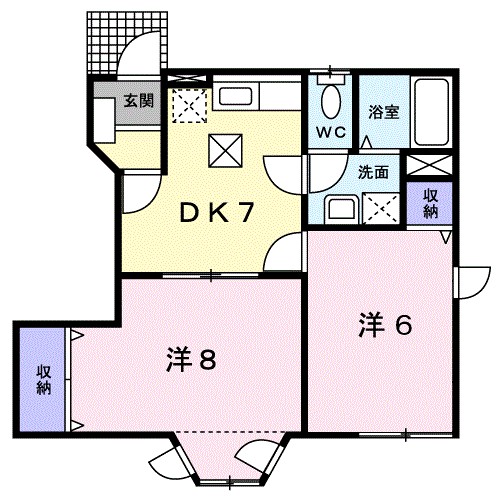 リビエラＯｓａｄａ　Ⅰ 101号室 間取り