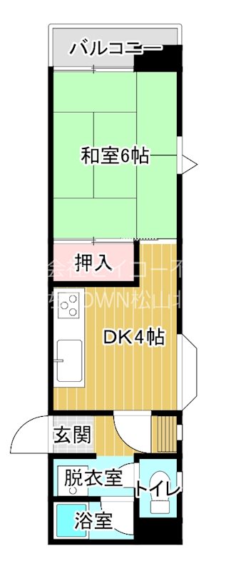 ダイアパレス松山ポートアネックス 302号室 間取り