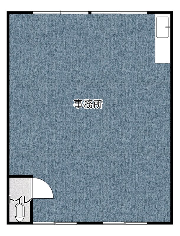 八幡1丁目19-28テナント 2階東号室 間取り