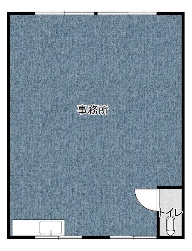 八幡1丁目19-28テナント 2階東から2番目号室 間取り