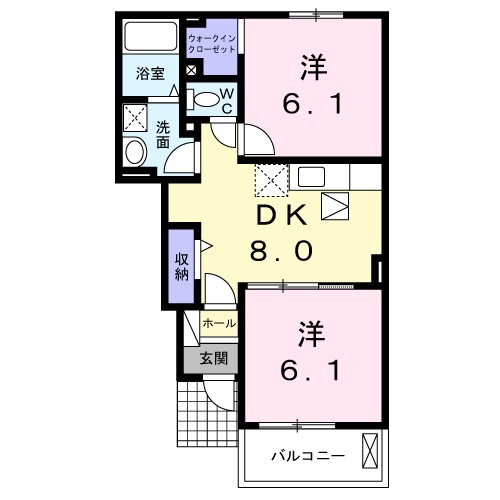 Ｕｎｉｓｏｎ愛 102号室 間取り