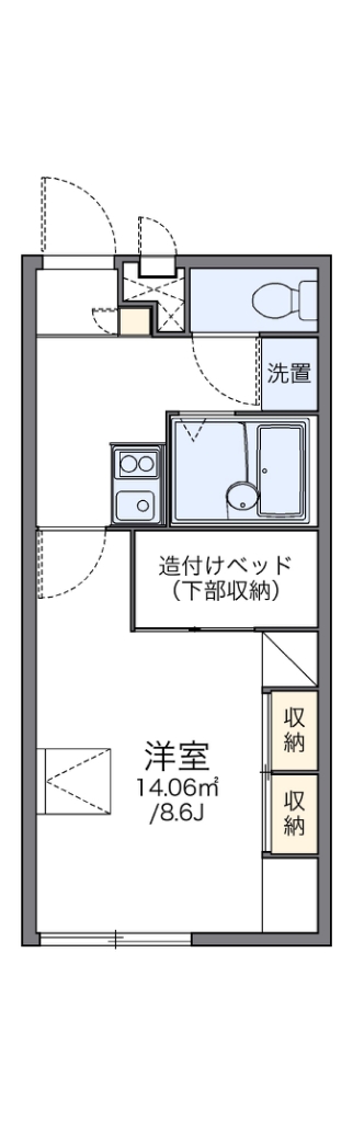 レオパレスサンハイム小泉Ⅱ 206号室 間取り