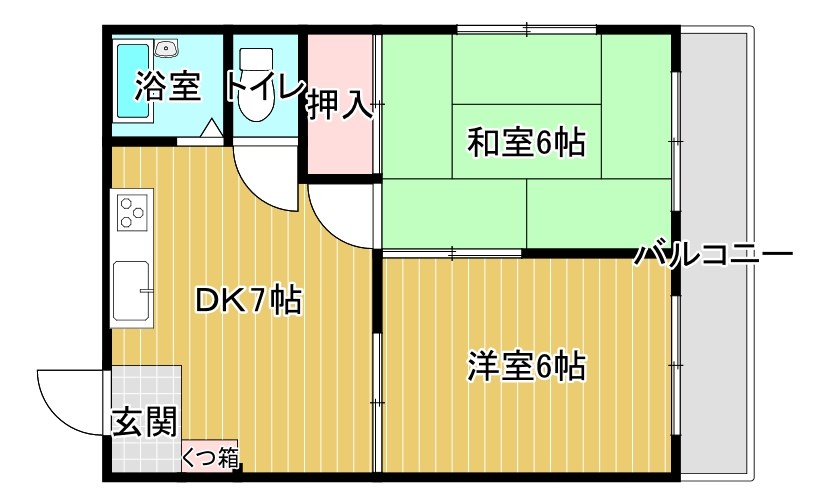 クリーンハイツ弓立Ⅰ 間取り