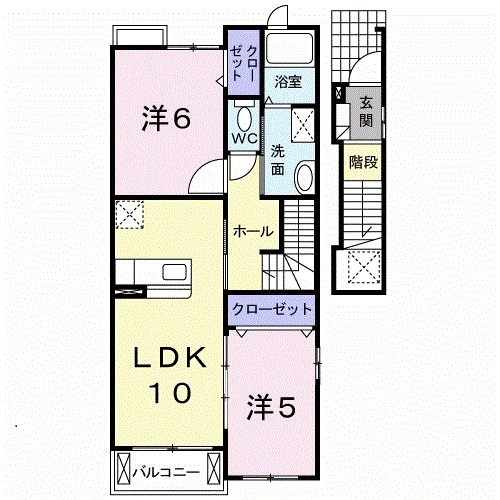 シャトレ－ヌ立花Ｂ 201号室 間取り