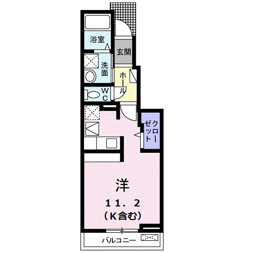 リーリエ　Ⅰ 102号室 間取り