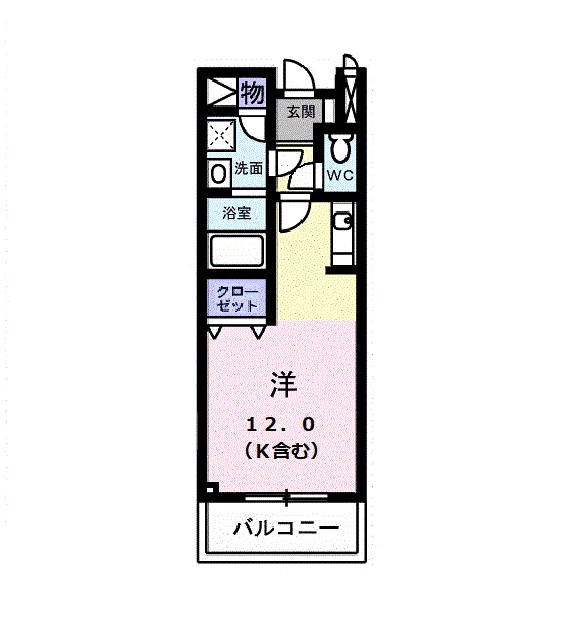 Ｃａｓａ．Ｓｏｌｅ 202号室 間取り
