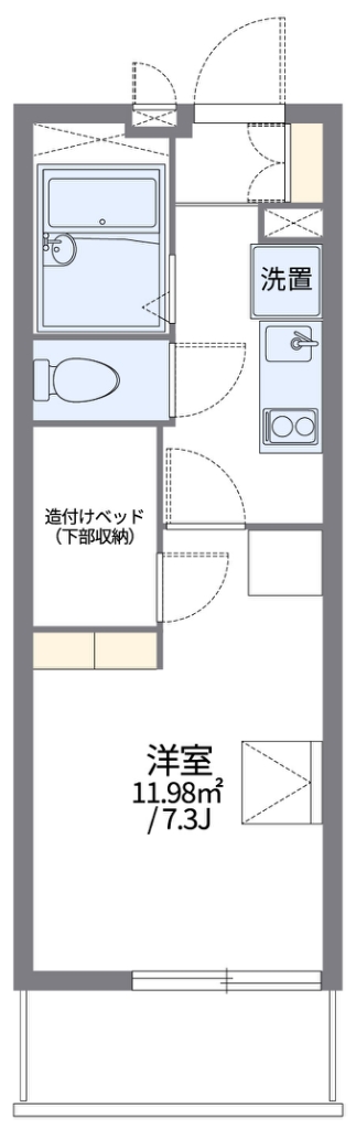 レオパレススピッツⅡ 102号室 間取り