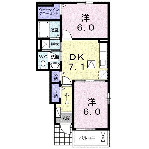 ベール　ペイサージュ 103号室 間取り