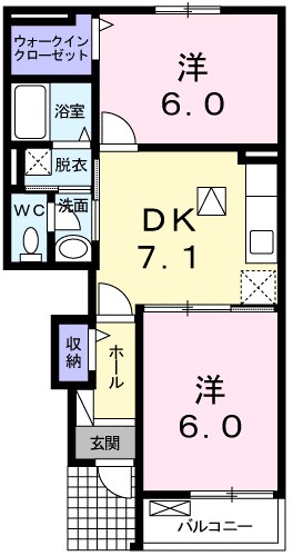 ネオタウンＡ 105号室 間取り