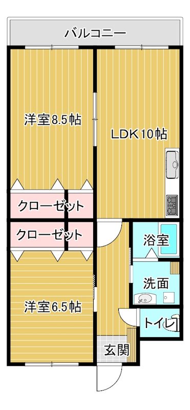 Ｍ３マンション 306号室 間取り