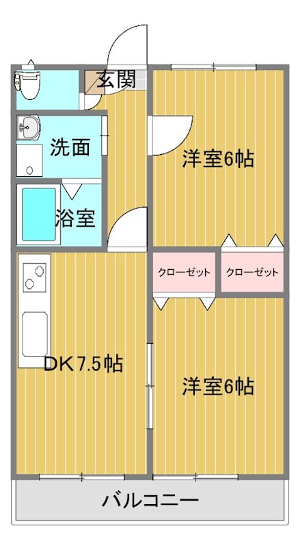 Ｍマンション  202号室 間取り