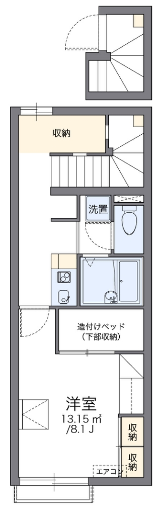 レオパレスサンハイム小泉Ⅲ 202号室 間取り