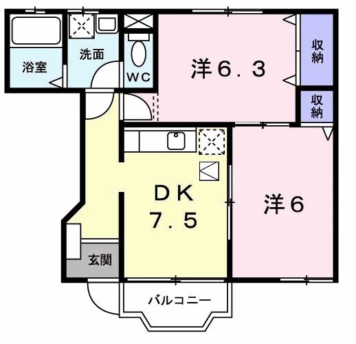 ブロード　ヒル 102号室 間取り