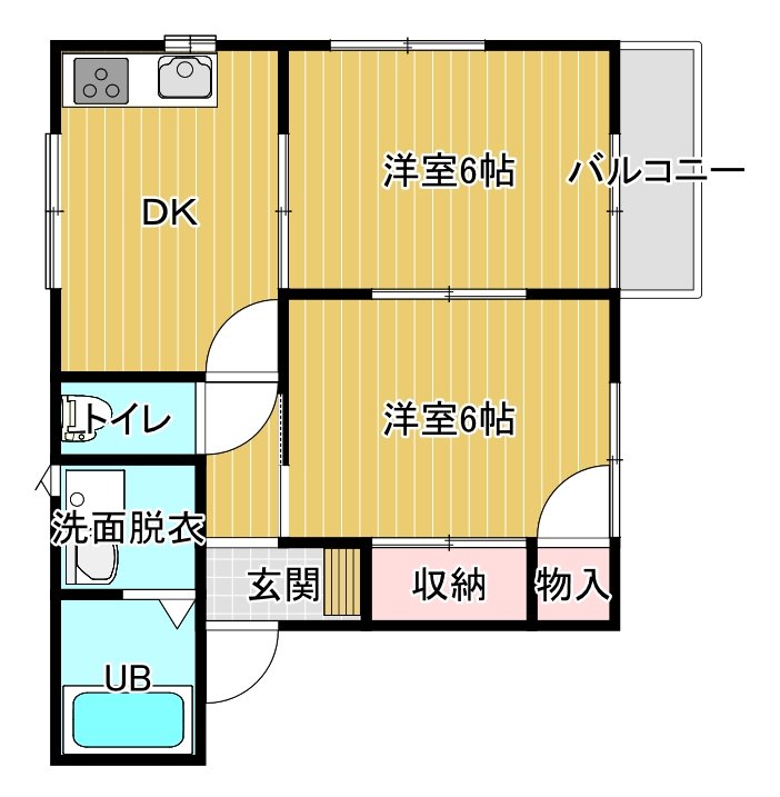 ファミール繁本  B203号室 間取り