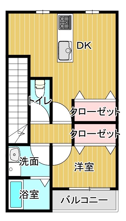 ELF松柏 206号室 間取り