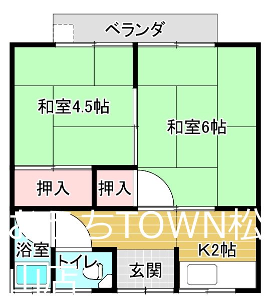 コーポ南風 202号室 間取り