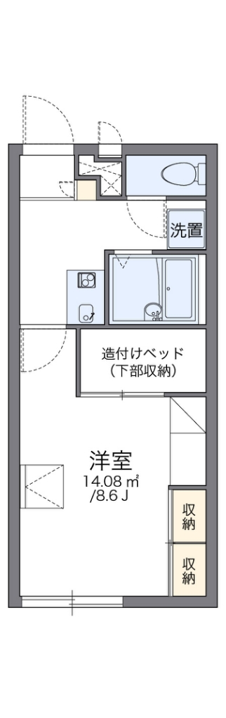 レオパレスコスモ 101号室 間取り