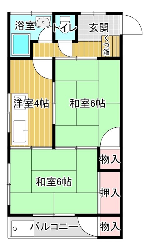 大誠マンション 1３号室 間取り