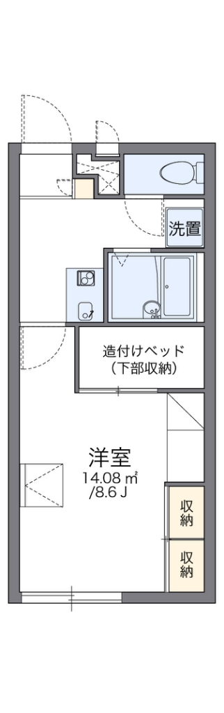 レオパレスＴｒｅａｓｕｒｅ 103号室 間取り