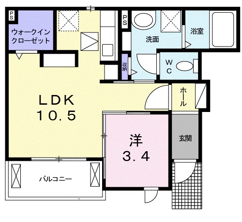カーサ　ブラーボ　ドゥーエ 103号室 間取り