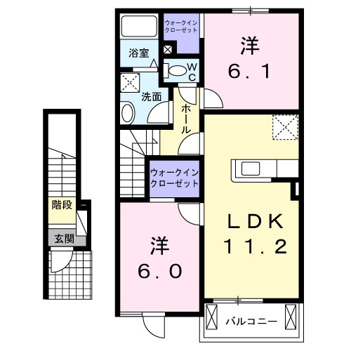 セリーヌ　Ｂ 203号室 間取り