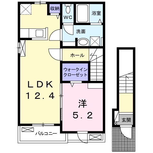 ミルトフィデールＡ 201号室 間取り