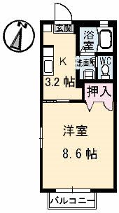 シャーメゾン八雲　B棟 106号室 間取り