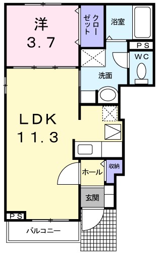 リュミエール 101号室 間取り