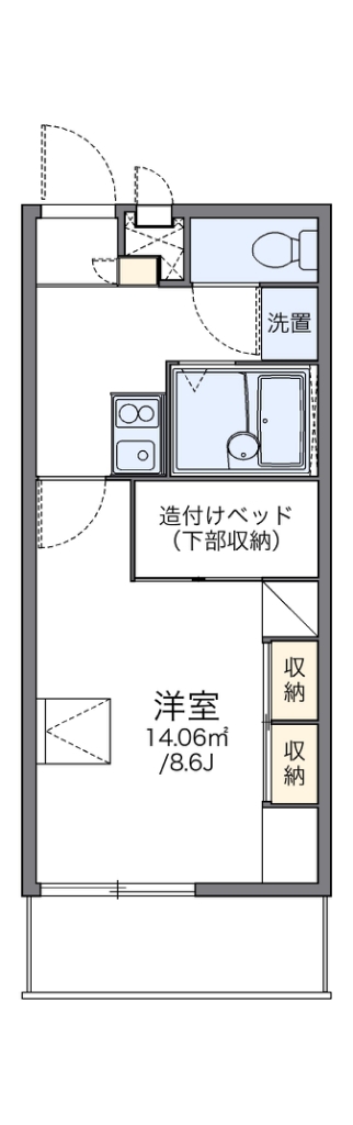 レオパレスＩＭＡＢＡＲＩ中央 205号室 間取り