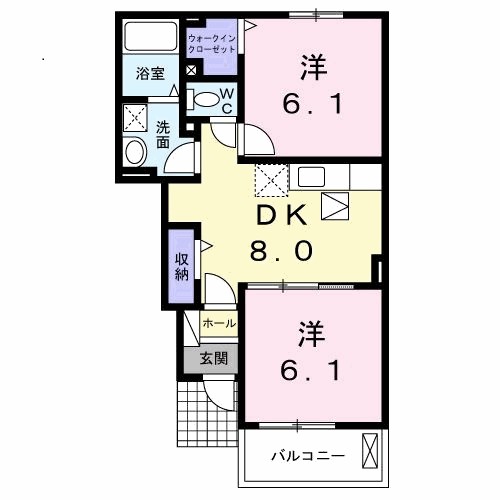ラベンダー・ハウス 103号室 間取り