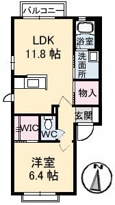 シャーメゾン和田  102号室 間取り