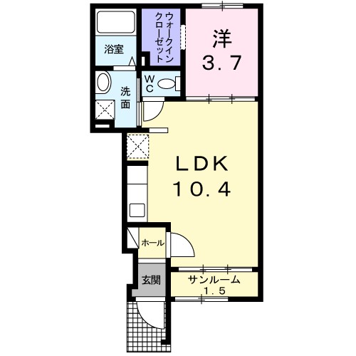 ミエリＡ 103号室 間取り