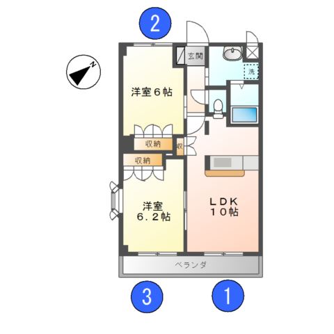 G-stage　四国中央　弐番館 間取り