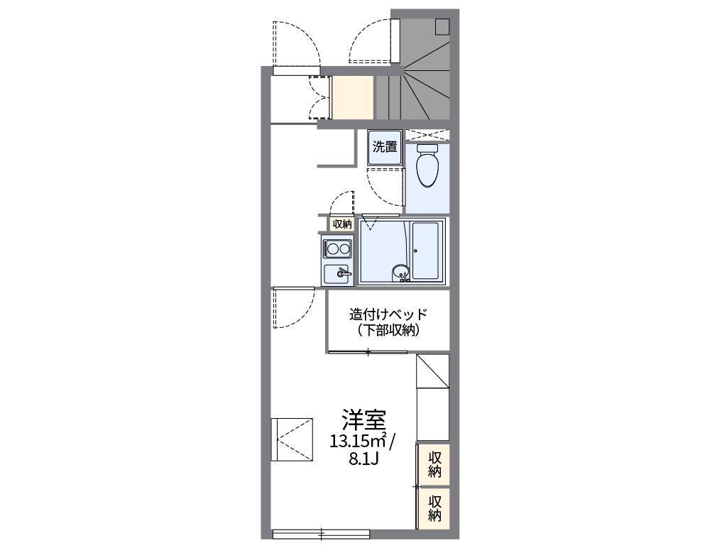 レオパレス川之江中央 115号室 間取り