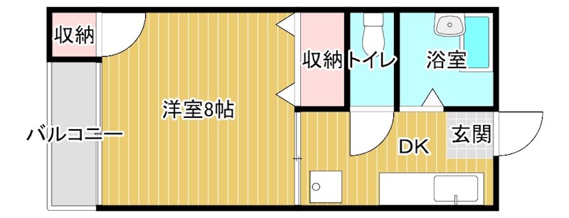 レジデンス庄内Ⅰ 108号室 間取り
