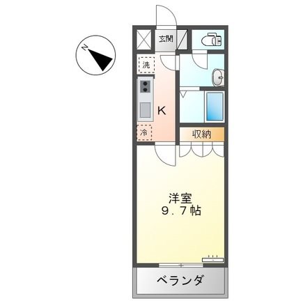 エスポアール 208号室 間取り