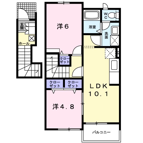 ソレイユＮⅡ　Ｂ 202号室 間取り