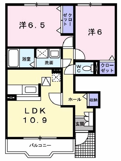 セイラン 102号室 間取り