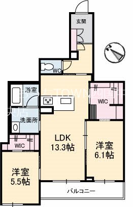 アルフラット　サクラ 203号室 間取り