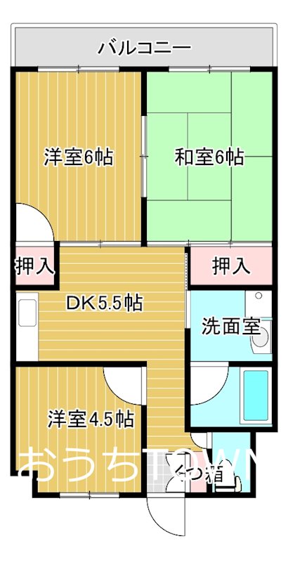 徳和マンション 303号室 間取り