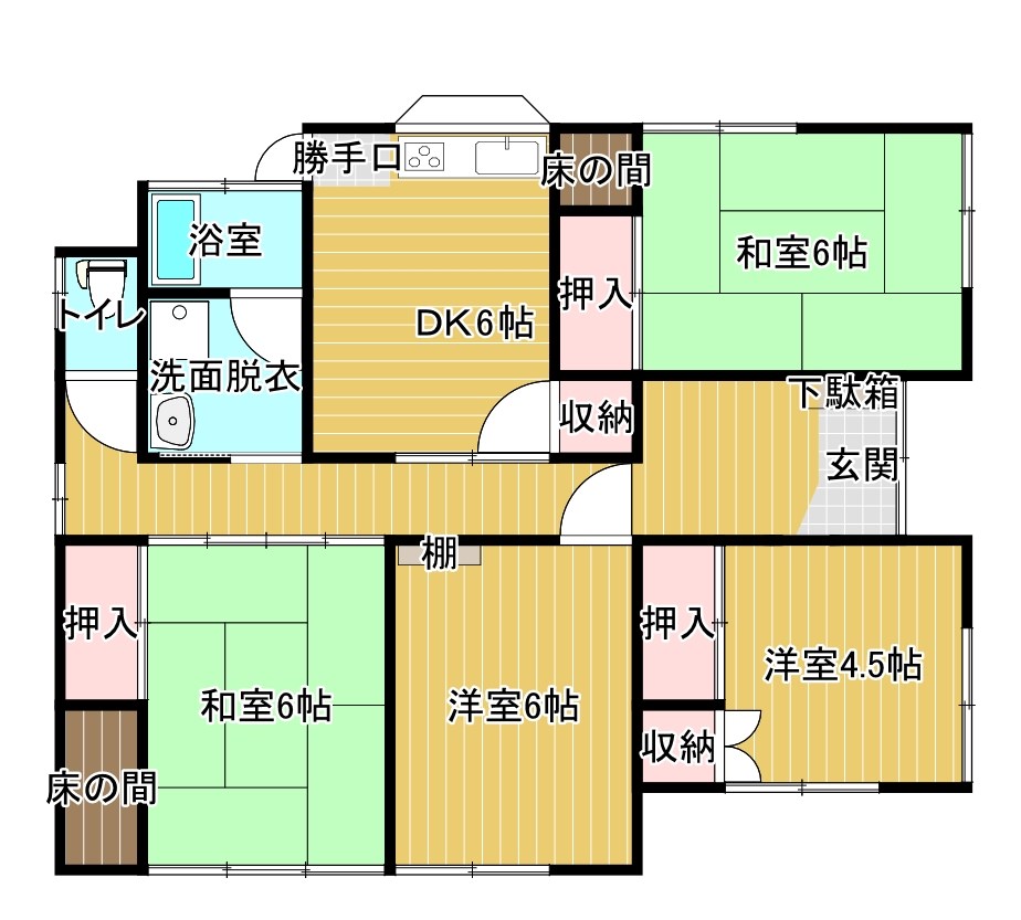 高岡町貸家 間取り