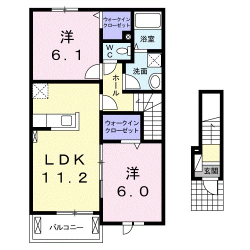 フォルシュ近見Ｃ 202号室 間取り