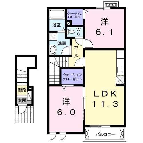 ミルト近見　Ⅰ 202号室 間取り
